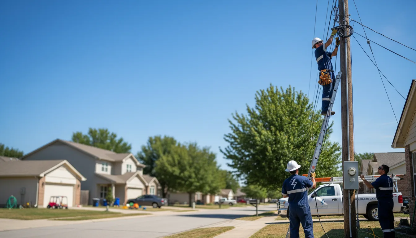 Residential electrician providing installation services in Lansing, IL